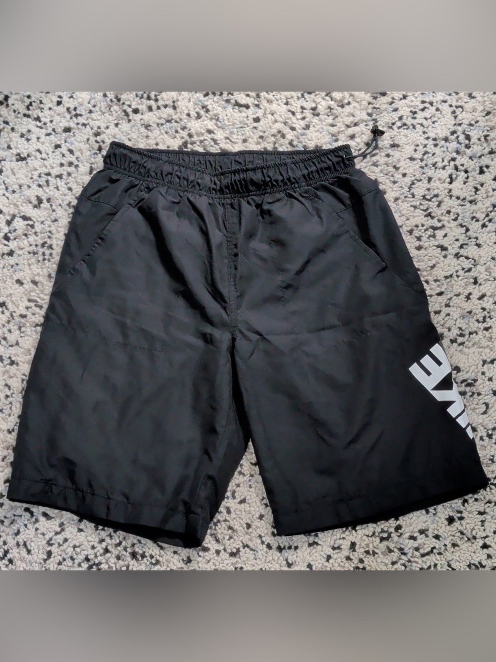Nike Black Men's Athletic Shorts with White‎ Logo